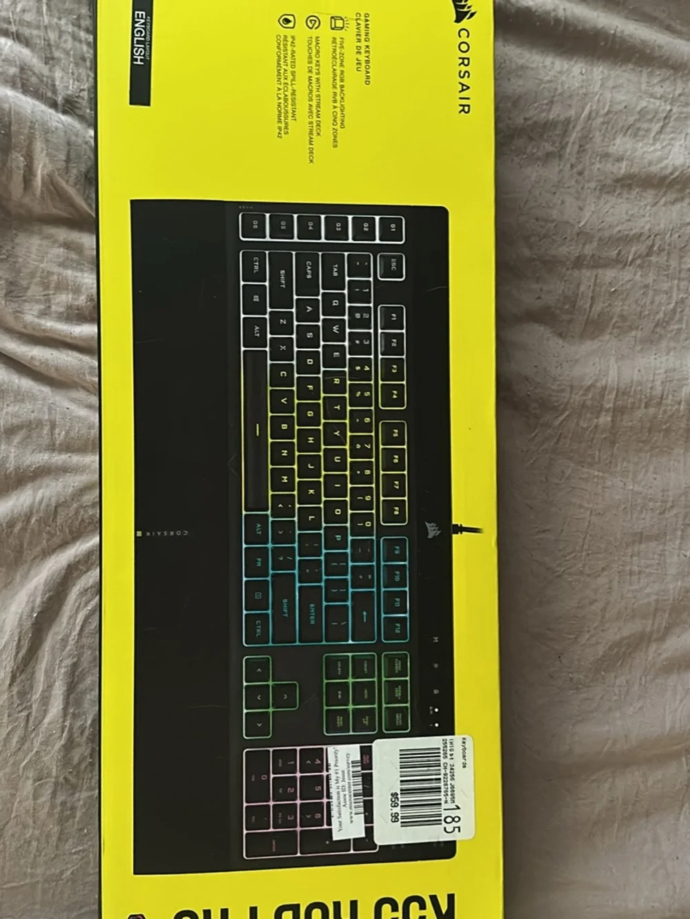 Corsair Black Keyboard with RGB Backlighting